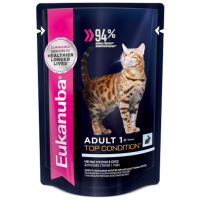 Eukanuba Adult Top Condition влажный рацион с кроликом в соусе для взрослых кошек, 85г
