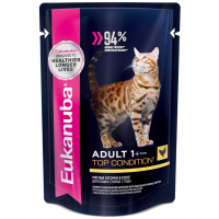 Eukanuba Adult Top Condition влажный рацион из курицы в соусе для взрослых кошек, 85г