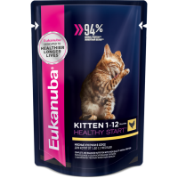 Eukanuba Kitten Healthy Start влажный рацион для котят,85 г