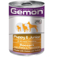 Gemon Dog Puppy Chic/Turkey (консервированный корм для щенков, курица, индейка) 415г