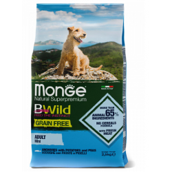 Monge Dog BWild Grain Free Anchovies (для взрослых собак мелких пород с анчоусом)