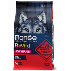Monge Dog Bwild Low Grain Adult Deer (для взрослых собак всех пород со вкусом оленины)