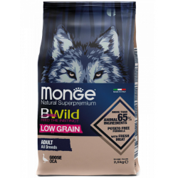 Monge Dog Bwild Low Grain Adult Goose (для взрослых собак всех пород со вкусом гуся)