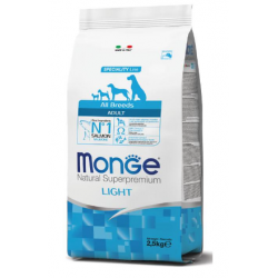 Monge Dog All Breeds Light Salmon/Rice (Корм для взрослых собак,склонных к полноте c лососем и рисом)
