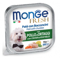 Monge Dog Fresh Chicken Vegetables (консервированный корм для взрослых собак, курица и овощи) 100г