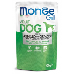 Monge Grill Adult Dog Lamb Vegetables  (консервы с кусочками мяса ягненка и овощами)