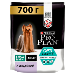 Pro Plan Adult Small & Mini Grain Free (сухой корм для взрослых собак мелких и карликовых пород с индейкой)