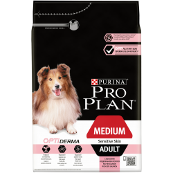 Pro Plan Medium Adult Sensitive Skin (сухой корм для взрослых собак средних пород с чувствительной кожей с лососем)