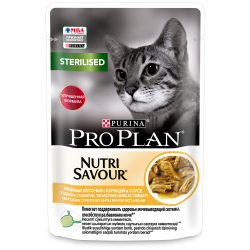Pro Plan Nutri Savour STERILISED (курица в соусе) 85г x 26 шт