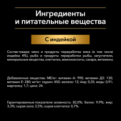 Pro Plan Nutri Savour STERILISED (Индейка в желе) 85г x 26 шт