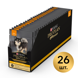 Pro Plan Opti Savour (влажный корм для собак мелких пород, кусочки в соусе c курицей) 85 г х 26 шт