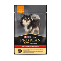 Pro Plan Opti Savour (влажный корм для собак мелких пород, кусочки в соусе c говядиной) 85 г х 26 шт