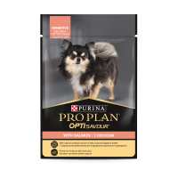 Pro Plan Opti Savour (влажный корм для собак мелких пород с чувств. пищеварением, кусочки в соусе c лососем) 85 г х 26 шт