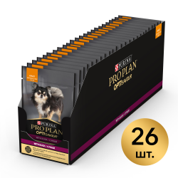 Pro Plan Opti Savour (влажный корм для собак мелких пород, кусочки в соусе c уткой) 85 г х 26 шт