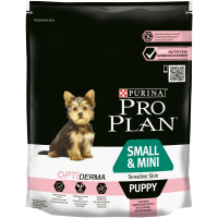 Pro Plan Puppy Small & Mini Sensitive Derma (сухой корм для щенков мелких и карликовых пород с чувствительной кожей с лососем и рисом)