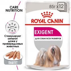 Royal Canin Exigent Canin Adult Корм консервированный для взрослых собак, привередливых в питании, 85г