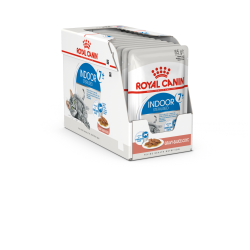 Royal Canin Indoor Sterilized 7+ Корм консервированный для стареющих кошек, постоянно живущих в помещении, соус, 85г