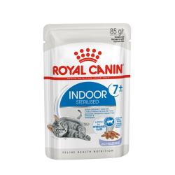 Royal Canin Indoor Sterilized 7+ Корм консервированный для стареющих кошек, постоянно живущих в помещении, желе, 85г