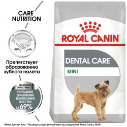 Royal Canin Mini Dental Care Корм сухой для собак мелких размеров, предрасположенных к образованию зубного камня