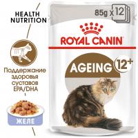 Royal Canin Ageing 12+ Корм консервированный для стареющих кошек в возрасте старше 12 лет в желе, 85г