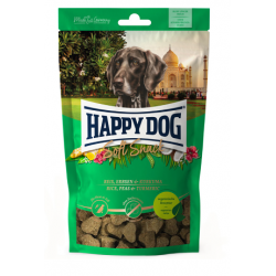 HAPPY DOG Soft Snack India (мягкое вегетарианское лакомство для взрослых собак с рисом, горошком и куркумой) 100 г